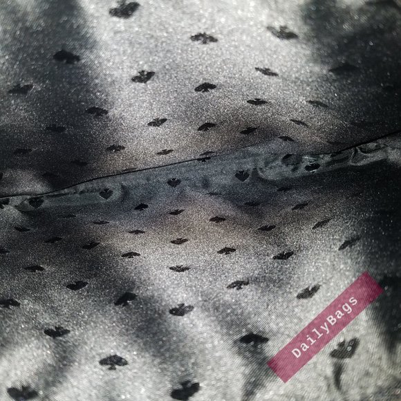 NWT KATE SPADE LARGE ZIP POUCH MEOW MULTI BLACK WHITE LEOPARD DOTS NOVELTY - Picture 2 of 7